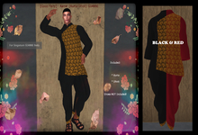 [Good Fairy] - Aamir {Kurta - Dhoti} Gianni BLACK & RED