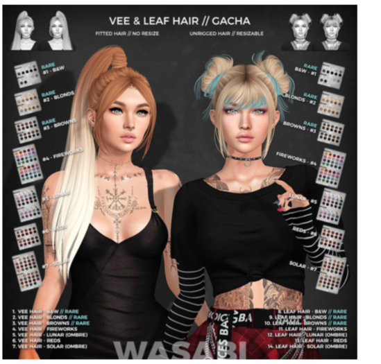 Wasabi // Vee Hair - #2 Blonds - [Rez & open] - RARE