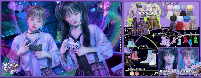 [ PLACEBO ] Pretty savage gacha COMMON HAIR (lemon)