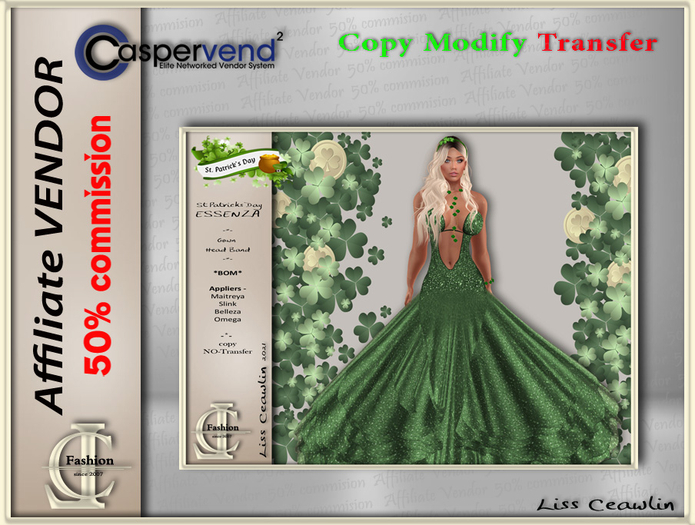 LC Affiliate Vendor [St. Patrick's Day] - Essenza Gown [1 vend]