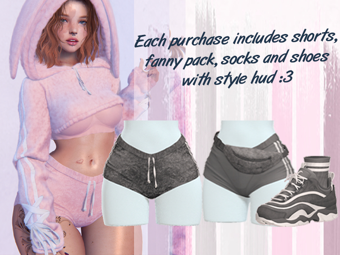 Lunar - Fany Shorts & Socks & Shoes - Grey