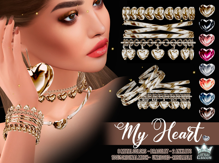 My Heart jewelry - Bracelets & Anklets - White Queen
