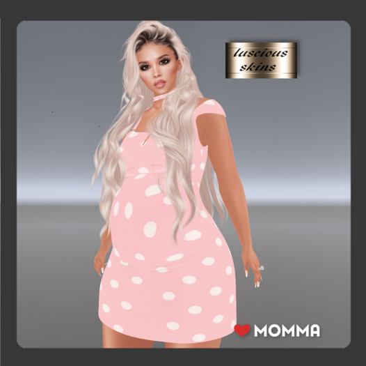 meghan pink spotted dress for LoveMomma