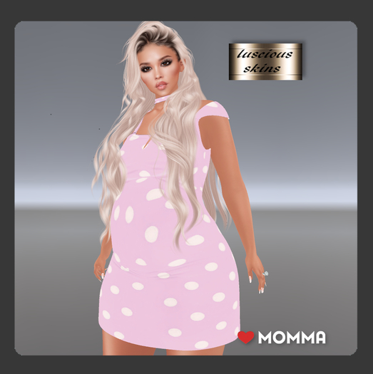 meghan lilac spotted dress for LoveMomma