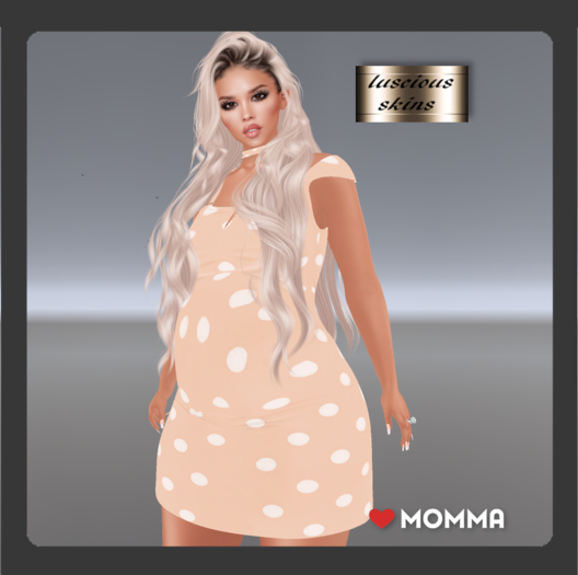 meghan cream spotted dress for LoveMomma
