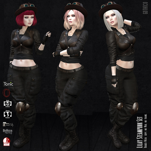 Goth1c0: Lilay Steampunk Set