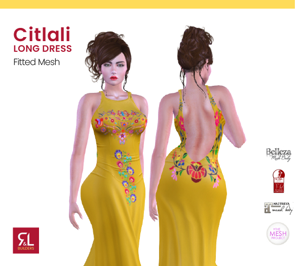 Citlali Long Dress (Yellow)