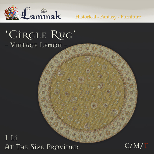 Laminak - Circle Rug - Vintage Lemon