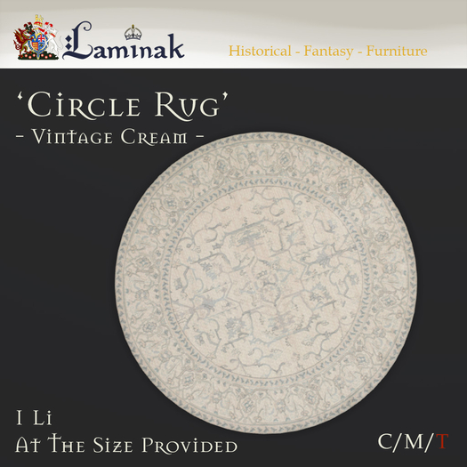 Laminak - Circle Rug - Vintage Cream