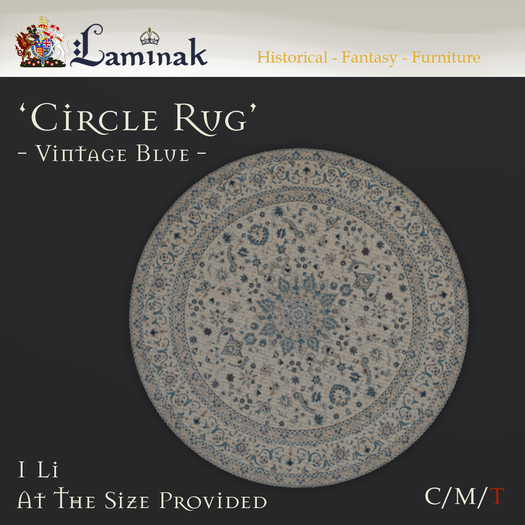 Laminak - Circle Rug - Vintage Blue