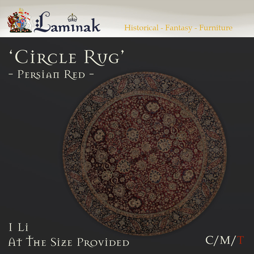 Laminak - Circle Rug - Persian Red
