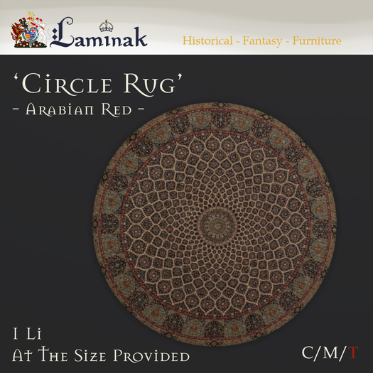 Laminak - Circle Rug - Arabian Red