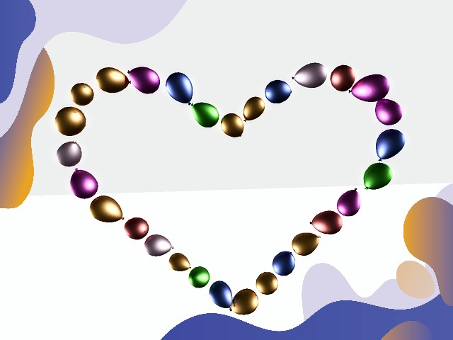 [AE] Celebration Store - 30 Heart Shaped Floor Balloons Mixed