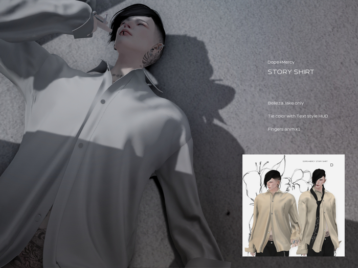 [Dope+Mercy] Story Shirt_D (Light Brown)