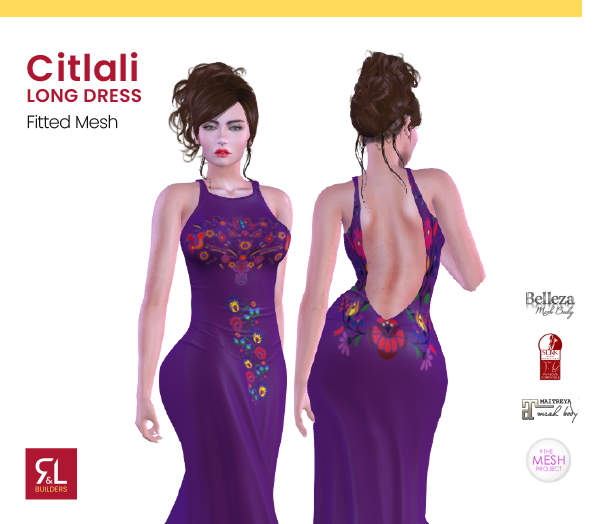 Citlali Long Dress (Purple)