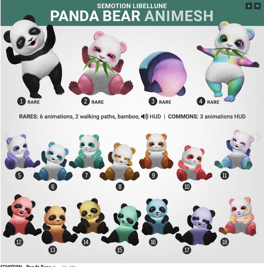 SEmotion Libellune Panda Bear Animesh #15