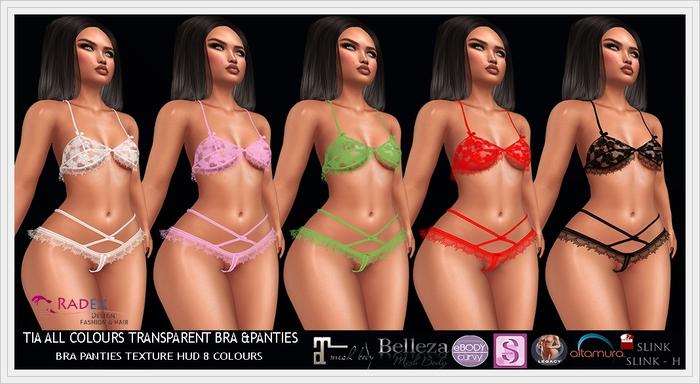 RADEX Mesh Tia All Colours Transparent Bra&Panties