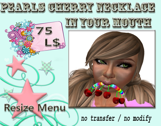~A~Pearls Cherry Necklace In Your Mouth