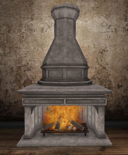 #Mesh Fireplace "Victorian"