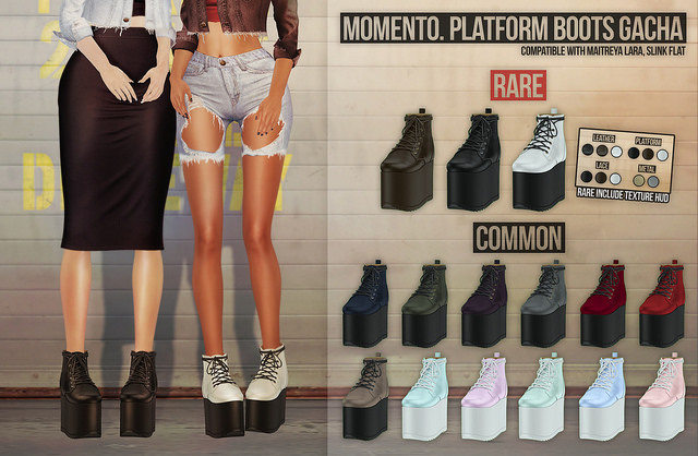 Momento. Platform boots khaki slink