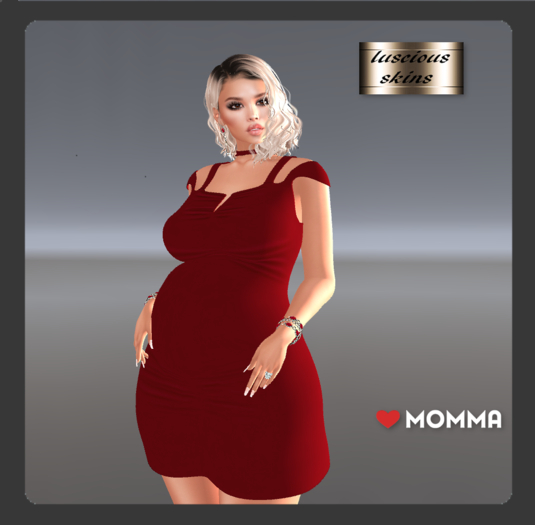 Lush  red  plain   dress for LoveMomma