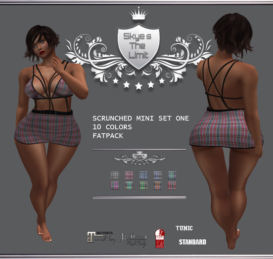 :STLF: SCRUNCHED MINI DRESS SET ONE