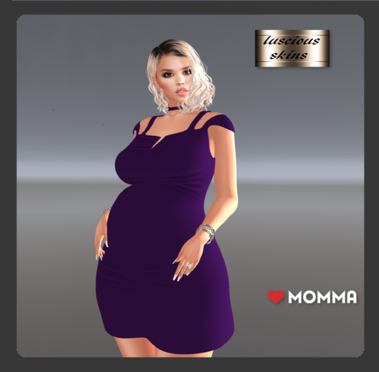 Lush purple plain dress for LoveMomma