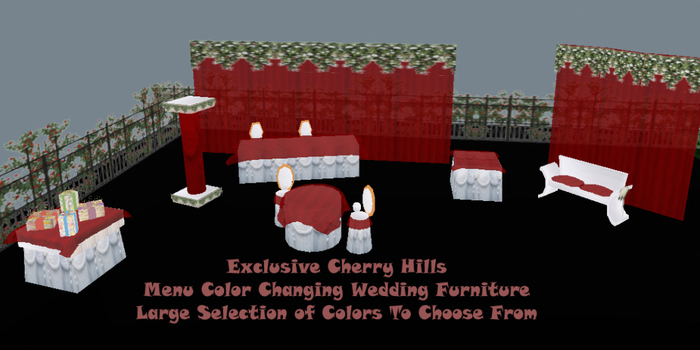 Menu Color Changing Wedding Furniture Set *CHB* 