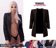 TETRA - Valerie Blazer + Hoodie & Shirt (Black plaid)