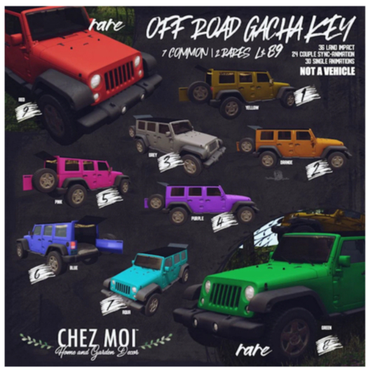 Off Road Red Car * CHEZ MOI RARE