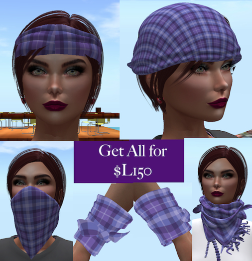 Purple Plaid 2 Bandana BOX