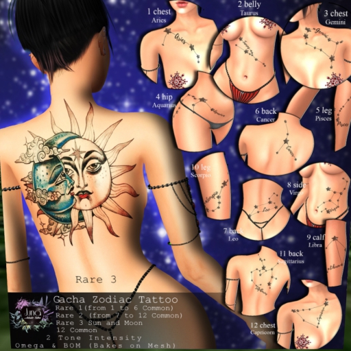 Juna Gacha: Zodiac tattoo RARE 2