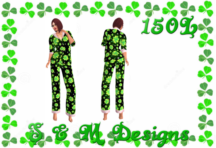 S & M Designs Whiskey Lullaby - Black Shamrocks