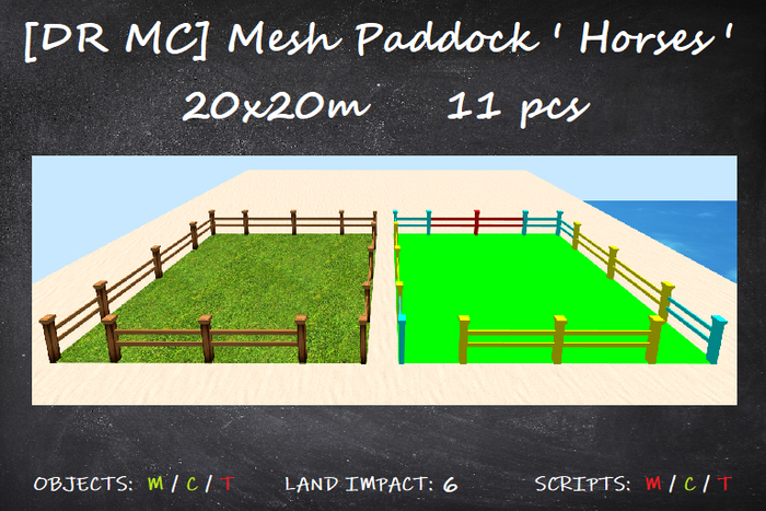 [DR MC] Mesh MP Paddock 'Horses' 20x20m 11 pcs - 6 Li
