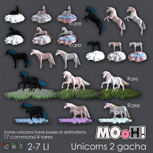 MOoH! Unicorn couple standing white 5LI RARE