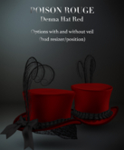 POISON ROUGE Denna Hat Red