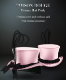 POISON ROUGE Denna Hat Pink