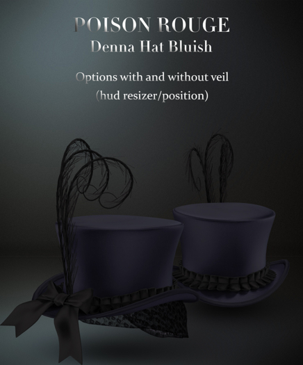 POISON ROUGE Denna Hat Bluish