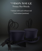 POISON ROUGE Denna Hat Bluish