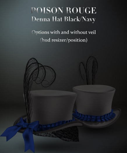 POISON ROUGE Denna Hat Black/Navy