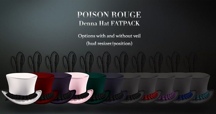 POISON ROUGE Denna Hat FATPACK