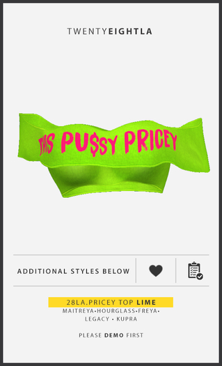 28LA. Pricey Top Lime [Add Me]