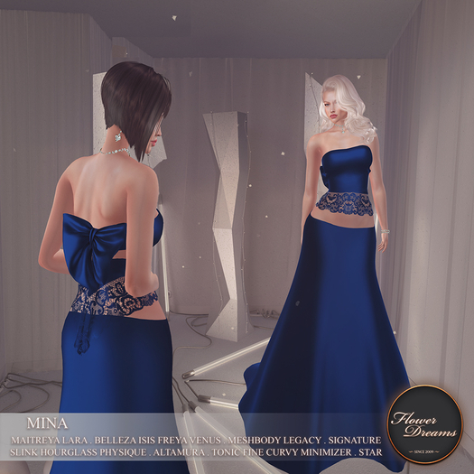 .:FlowerDreams:.Mina Gown - navy