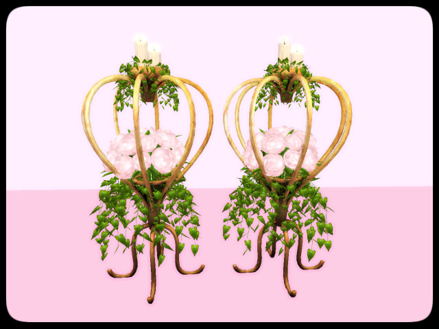 [AE] Wedding Store - Roses in Heart Cage  Pink