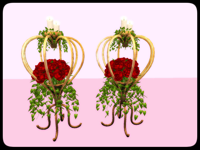 [AE] Wedding Store - Roses in Heart Cage  Red