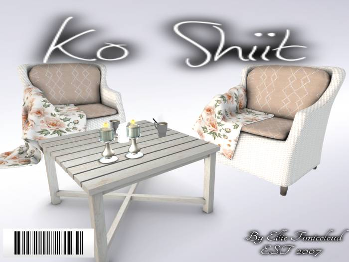[KO SHIIT] Rochelle Rattan Patio Set Pink