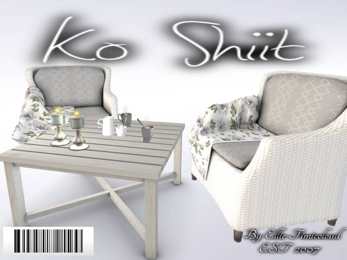 [KO SHIIT] Rochelle Rattan Patio Set Grey