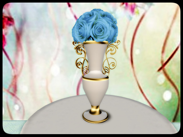 [AE] Wedding Store- Timeless Rose Vase Blue