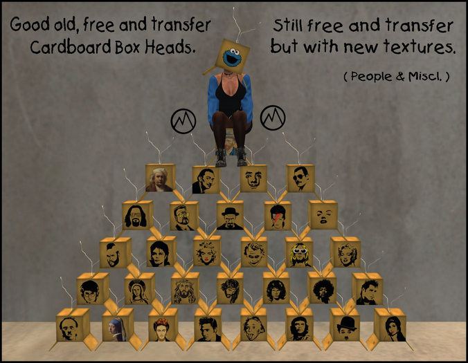 Cardboard Boxheads new textures 2021 by Myrdin & Butter