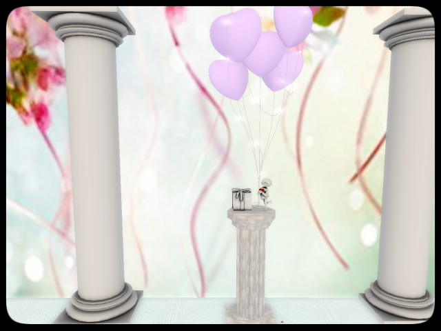 [AE] Wedding Store - Column with Balloons Purple
